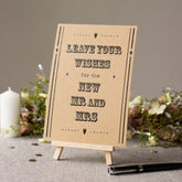 guest-book-sign-kraft-leave-your-wishes-sign-and-easel-wedding|LLSTKLISLYW|Luck and Luck| 1